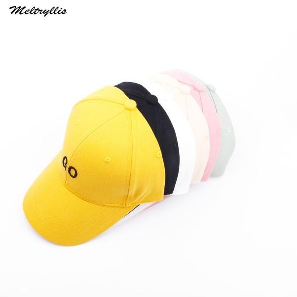 

ball caps [meltryllis] 2021 letters embroidery "go" fashion baseball cap outdoor sport portable sun hat for men women adjustable, Blue;gray