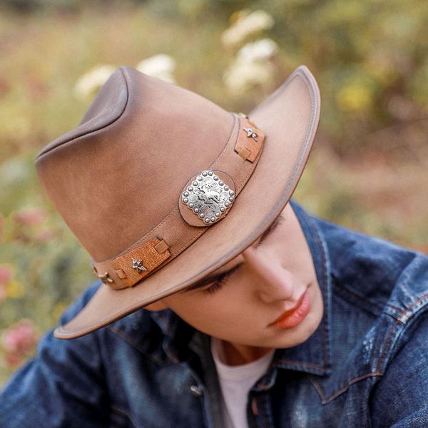 

cloches men straw coffee cowboy hat roll up brim gentleman cow sombrero hombre caps dad godfather equestrian hats size 58cm, Blue;gray