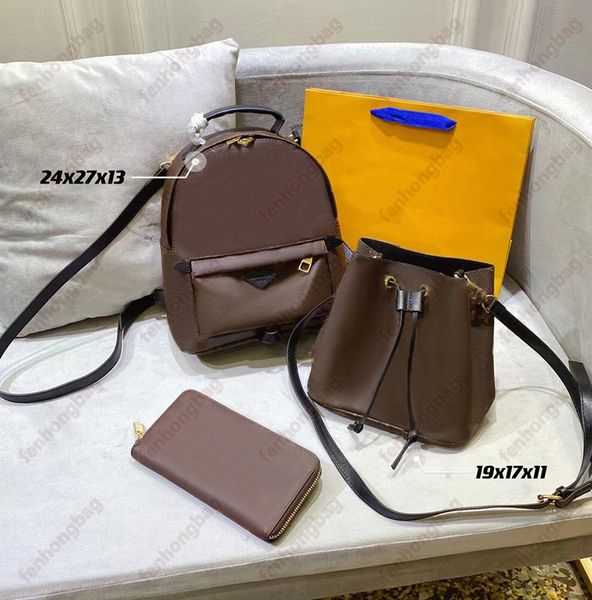 

designer fashion woman shoulder bags three-piece totes handbag genuine leather classic pattern design super large capacity gifts 012