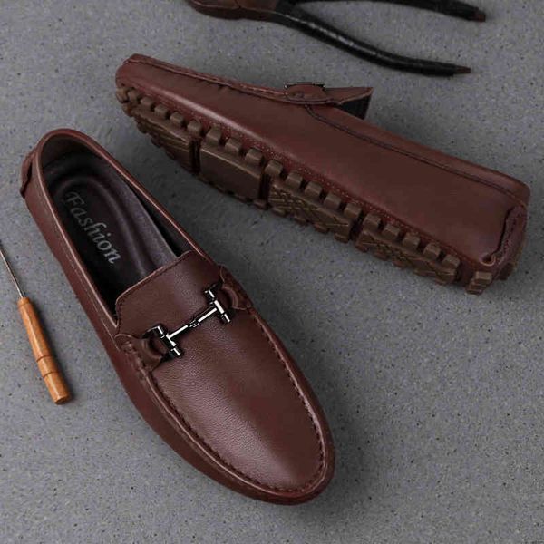 

dress shoes man leather genuine summer mens moccasin fashion loafer men luxury big size 38-47 male casual footwear evse, Black