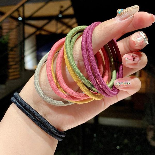 

hair accessories 10pcs/set colorful nylon small elastic bands sweet candy ponytail holder for women girls kids fashion tie