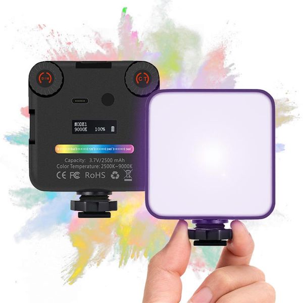 

flash heads al81 pro rgb vdieo lamp full color 2500k-9000k 3000mah rechargable led panel light for pographic lighting vlog fill