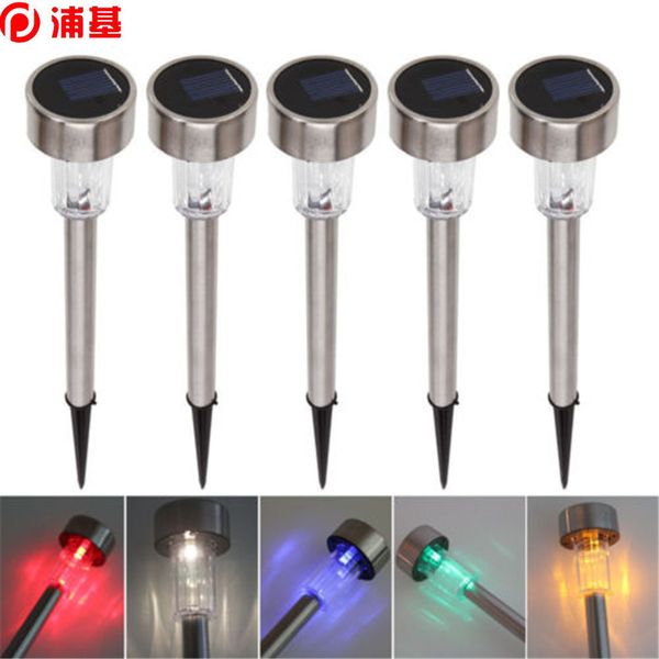 

outdoor garden stainless steel led solar landscape path lights yard lamp