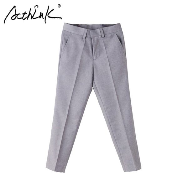 

acthink new big boys formal performance suit pant pantalon garcon brand gentle style kids gray wedding trousers boys pant,c258 210306, Blue