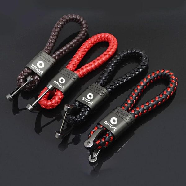 

keychains for smart 451 453 fortwo forfour car key chain leather keychain metal alloy buckle waist auto accessories, Silver