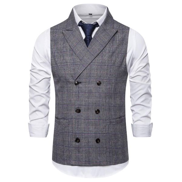 

men's vests men suit vest single breasted mens dress 2021 brand v neck gilet homme slim fit sleeveless wedding waistcoat, Black;white