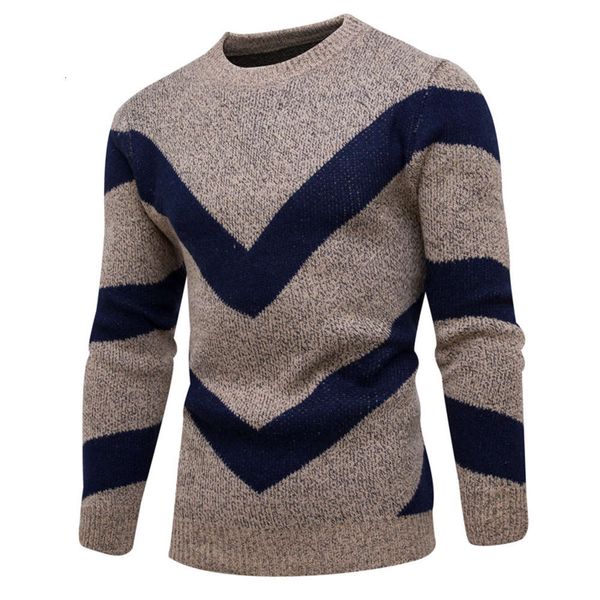 

new autumn 2020 men's t-shirt round neck contrast sweater bottom coat, White;black