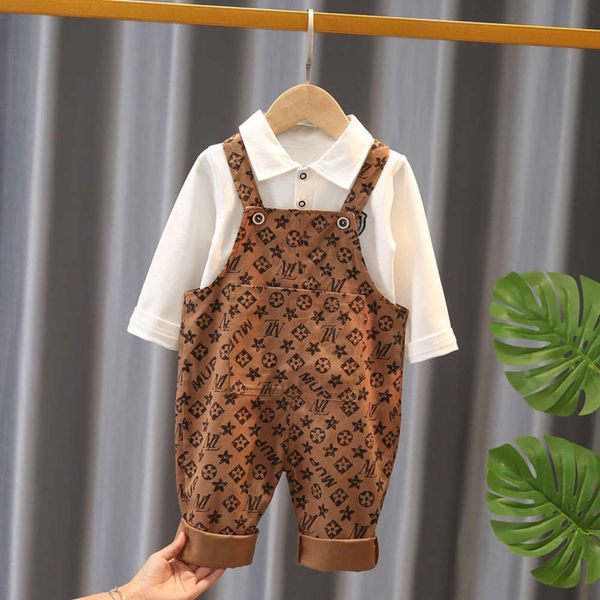 

suit 2021 boys' new 1-3-year-old spring and autumn baby's two-piece children's trousers, White