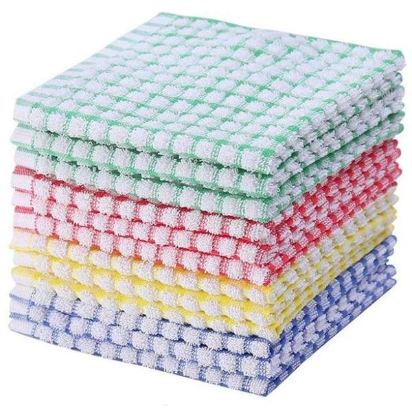 

chair covers kitchen dish towels, bulk cotton hand 10 pack dishcloth for washing dishes rags drying