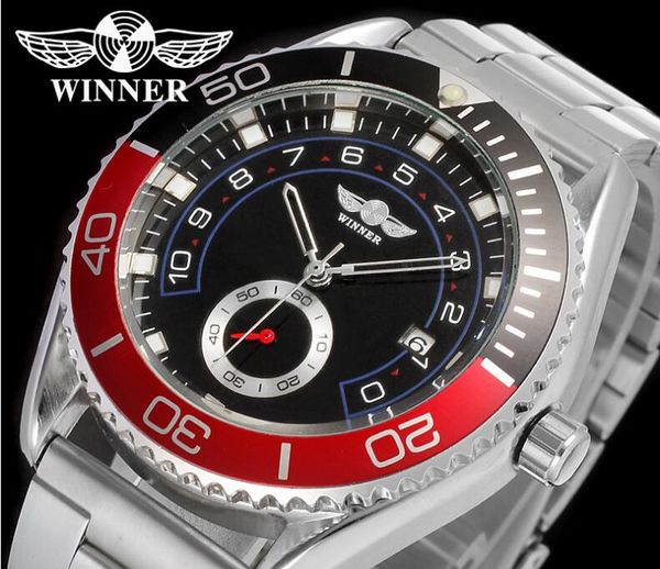 Top vendita WINNER moda uomo orologi Orologio automatico da uomo Orologio meccanico per uomo Cinturino in metallo WN38