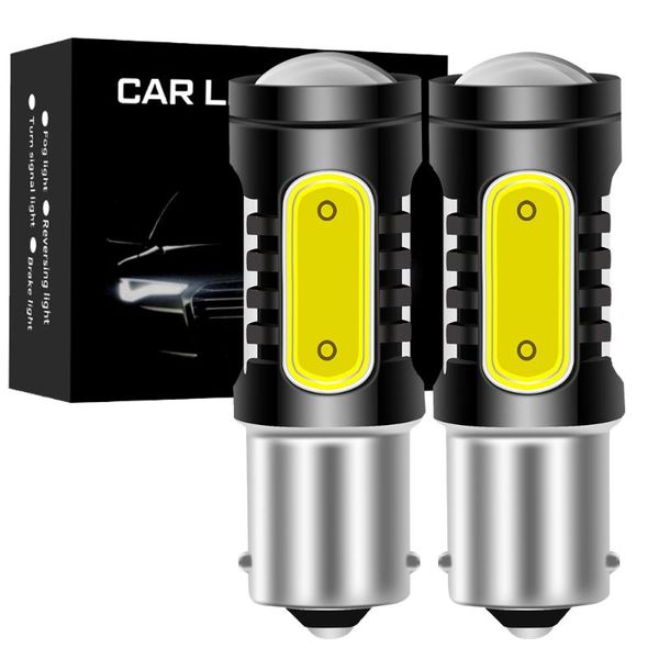 

emergency lights 2pcs signal lamp 1156 led ba15s p21w bau15s py21w auto turn light 12v 24v cob 1157 bay15d p21/5w brake slamps