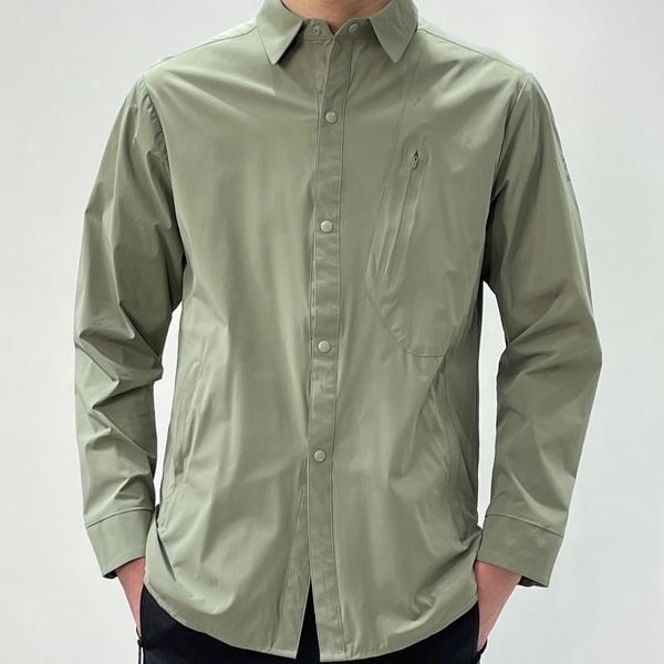 

men's dress shirts fashion brand korean office business standing collar long sleeve thin shirt sz bird, White;black