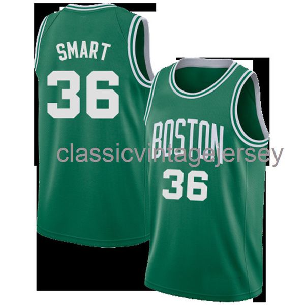 Custom Marcus Smart #36 Swingman Men's Swingman Jersey costurei Mulheres Juventude Juventude XS-6XL Jerseys de basquete