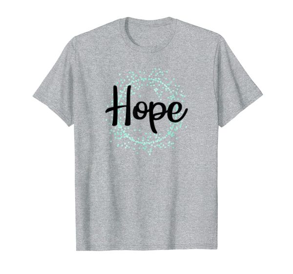 

hope positive message t-shirt, White;black