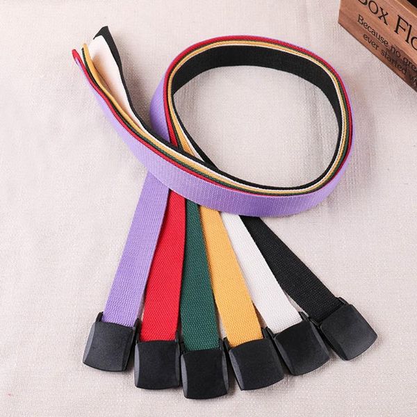 

belts punk gothic fashion women man casual canvas belt buckle men waistband leisure classic retro simple 2021, Black;brown