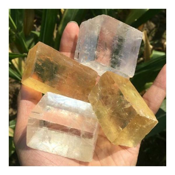 

decorative objects & figurines natuurlijke quartz crystal ijsland spar minerale onderwijs monsters cure 1pc