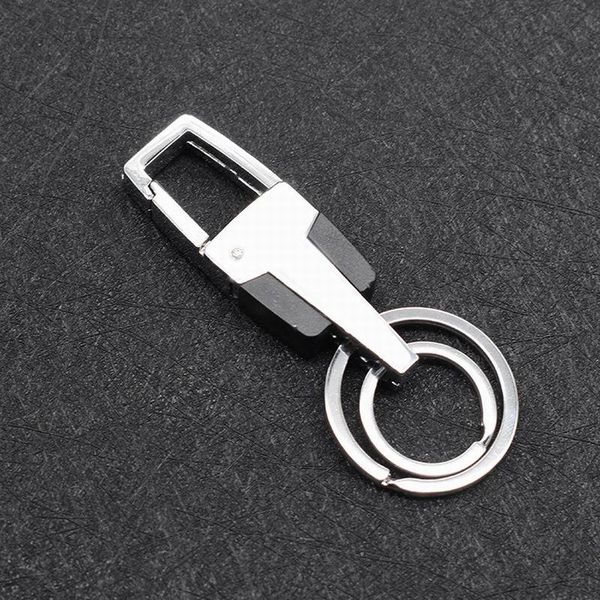 

keychains car keychain pendant creative key holder metal ring keyring chain auto accessories, Silver
