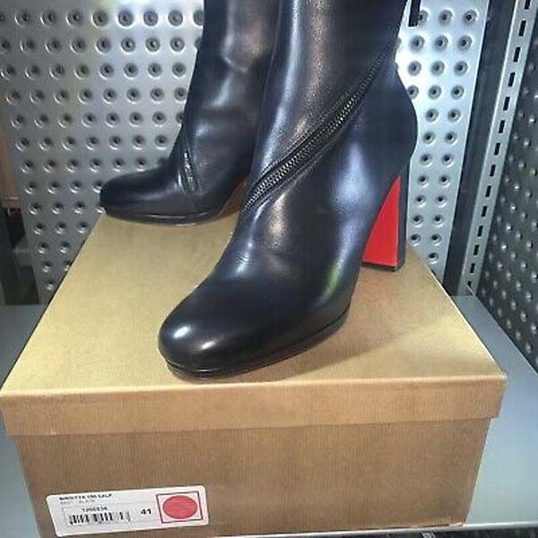 

21s winter booty luxury female red bottom high heels for women ankle boot birgitta black leather ankle-boots luxury designs pumps platform f