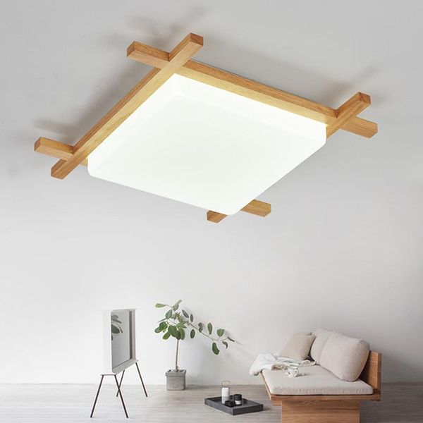 

japanese ceiling light tatami lamp flush mount wood ceiling lamp living room sitting room bedroom square