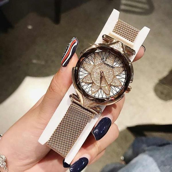 

wristwatches 2021 crystal watch women stainless steel mesh designer dress diamond watches quartz, Slivery;brown