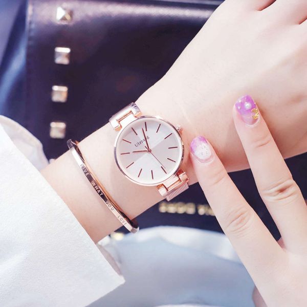 

waterproof student new atmosphere ins fashion watch women's leisure korean version simple trend ulzzang, Slivery;brown