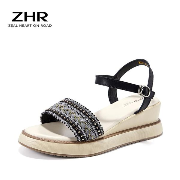 

sandals 2021 women sneakers platform black casual trainers breathable open toe sport flat shoes