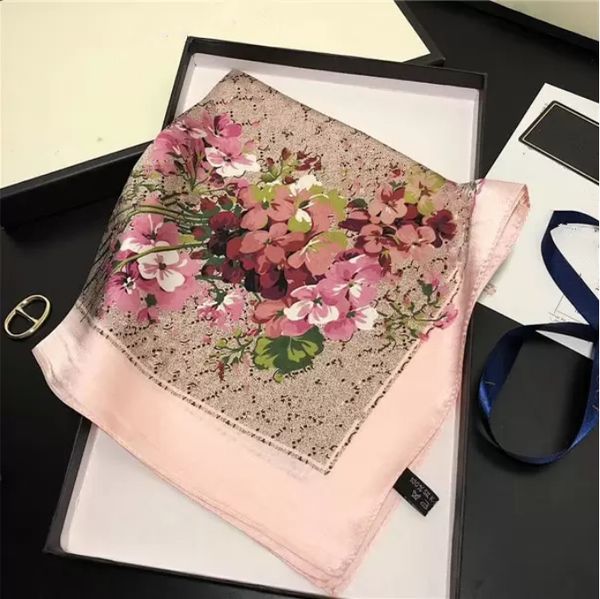 

3 colors Classic scarf printed alphabet scarfs luxury silk twill square scarves for ladies 53*53cm 25FM