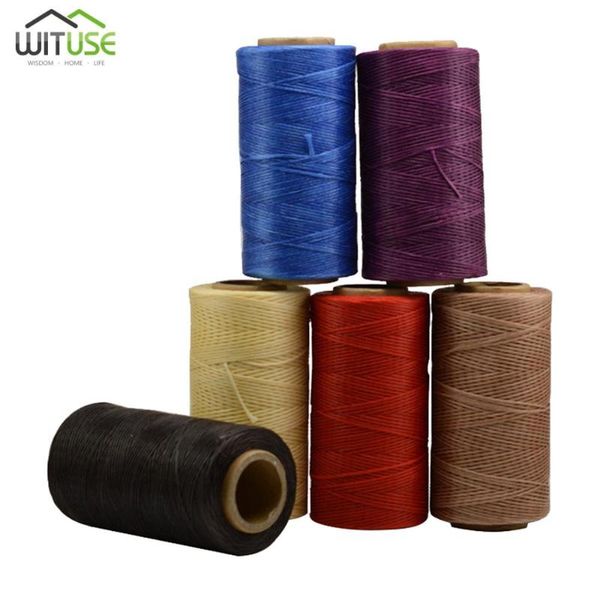 

16 waxed thread repair cord string sewing hand wax stitching diy thread 1mm* 260m for leather goods shoes hats crafts, Black;white