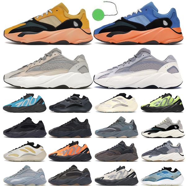 

kanye 700 running shoes for men women trainers shoe sun bright blue cream static analog magnet vanta geode azareth safflower volt fashion sp