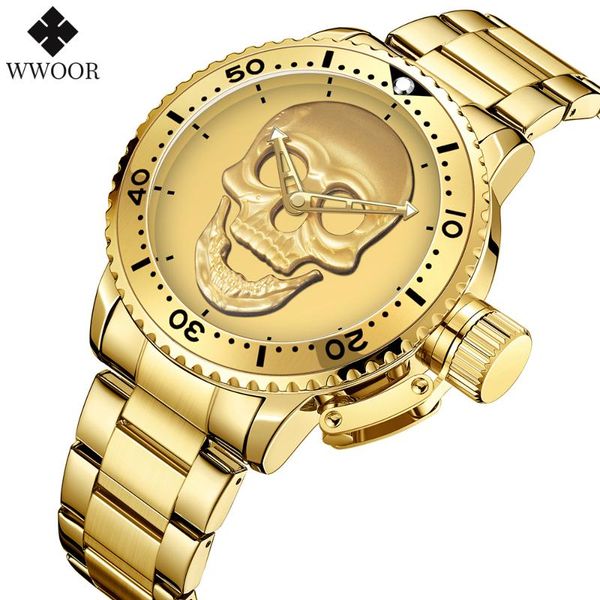 

wristwatches wwoor 2021 luxury fashion men brand sports golden watch waterproof quartz casual military relogio masculino, Slivery;brown