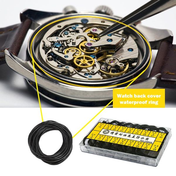 

professional hand tool sets 200pcs/box rubber o-ring 0.5mm 0.6mm thickness waterproof durable washer watches seals practical watch repair to