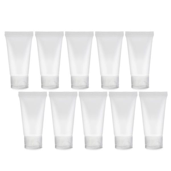 

10pcs* clear empty cream tubes cosmetic lotion containers travel sample tube