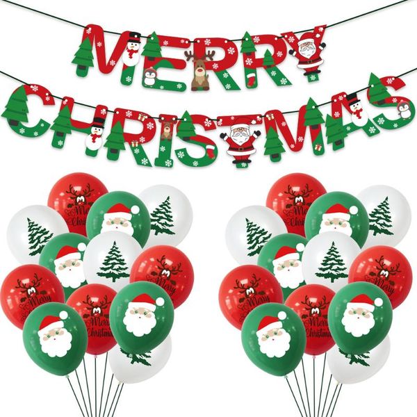 

christmas decorations for home santa claus xmas tree merry balloons banner po booth props happy year 2021