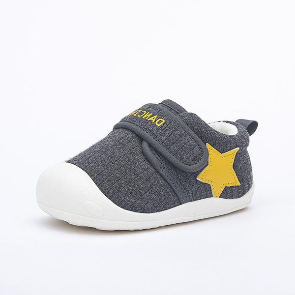 

first walkers 1-3 years old warm winter plus velvet toddler shoes for girls and boys soft-soled casual anti-kick baotou baby