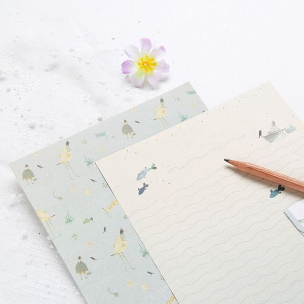 

gift wrap creative beautiful letter paper envelope floral cute cartoon set letterhead small fresh gifts p9ya