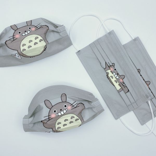 

anime my neighbor totoro cosplay face mask miyazaki hayao children halloween christmas party cosplay accessories decor, Black