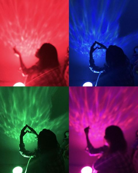 

romanti sea waves ocean nigh light projection lamp usb led projector with speaker mini aurora master novelty light wholesale