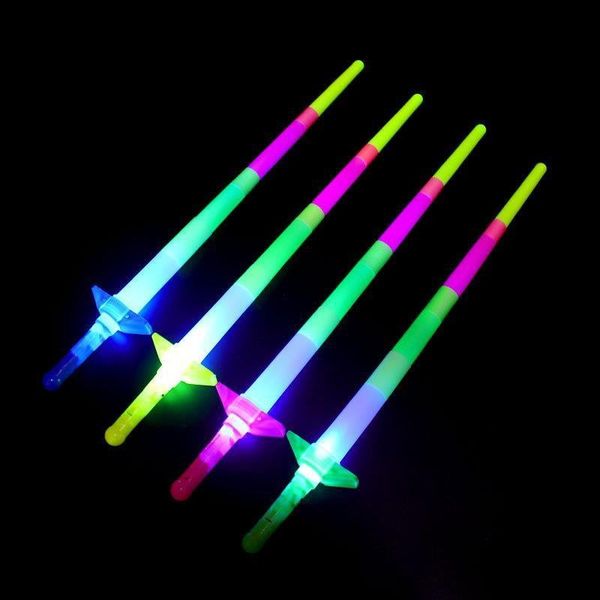 

telescopic glow sticks flash light up toy fluorescent sword concert activities props christmas carnival light stick toys 166 v2