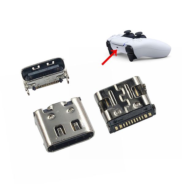 Peças de reparo de soquete de carregador original Tipo-C Plugue de porta de carregamento para PlayStation 5 PS5 Controlador Conector de alimentação Jack Interface DHL FEDEX UPS FRETE GRÁTIS