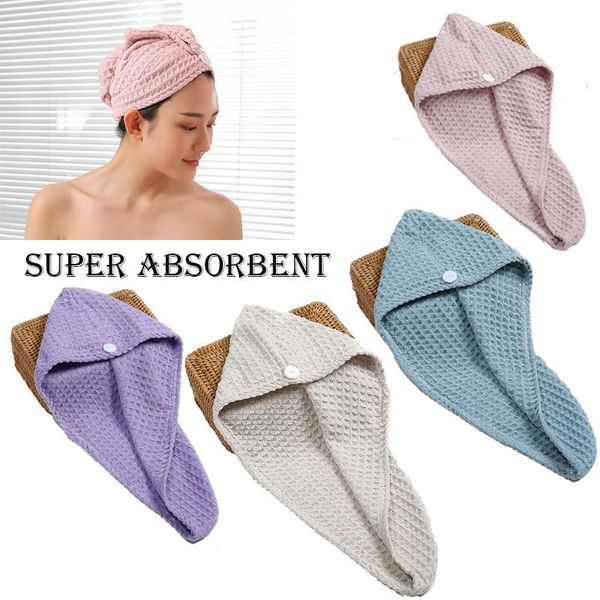 

towel dry hair bath microfiber quick drying strong absorbent shower cap magic women soft bathing tool