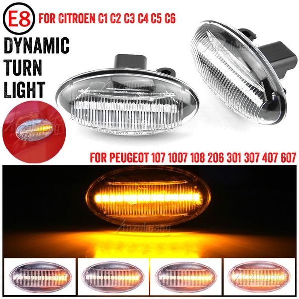 

emergency lights side marker light sequential blinker lamp led dynamic turn signal for 307 206 207 407 107 607 1007 partner expert