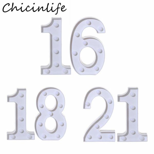 

party decoration chicinlife 2pcs 16 18 21 year olds led string night light birthday standing hanging anniversary decor supplies