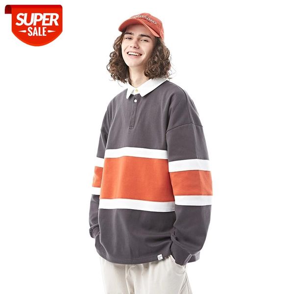 

western casual style color patchwork bright-colored men's pullovers sweatshirts fashion male streetwear #aq0f, Black