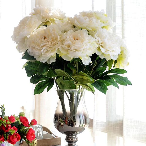 

decorative flowers & wreaths artificial 5 princess peony home decoration wedding supplies green plants