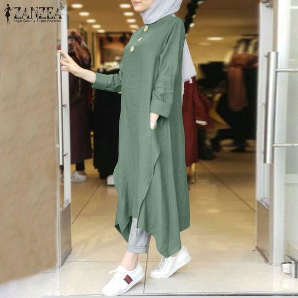 

casual dresses women's asymmetrical sundress autumn muslim dress long sleeve vestidos female solid button robe plus size 5xl kaftan, Black;gray