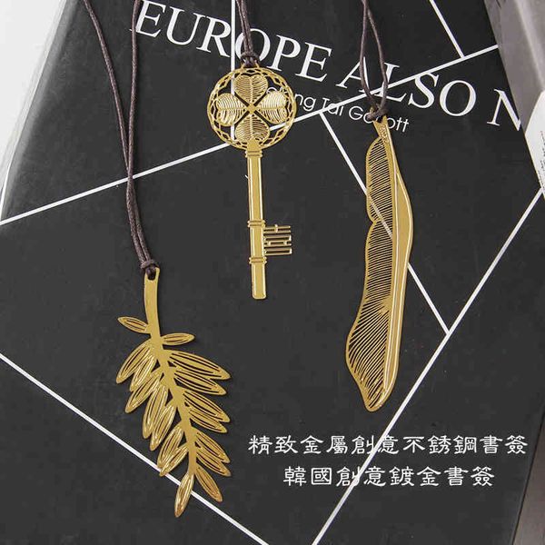 

stationery korean metal bookmark creative gold plated bookzicard stainl steel hollow book clip exquisite and lovely