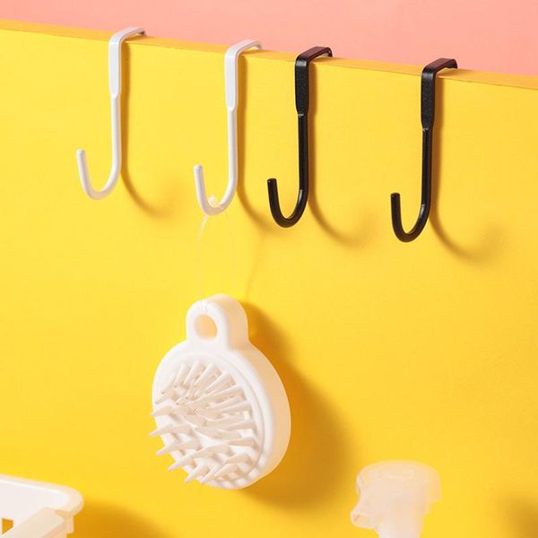 

hooks & rails 1 pc stainless steel bedside cabinet door hook dormitory double s-hook wall hanging kitchen storage rack dropship