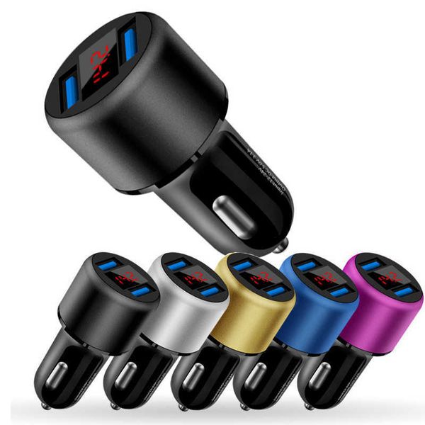 3.1A Araba Çakmak Şarj LED Gerilim Ekran USB Soket Splitter Adaptörü 12 V-24 V Otomatik Çakmak Şarj Cihazı Aksesuarları Araba