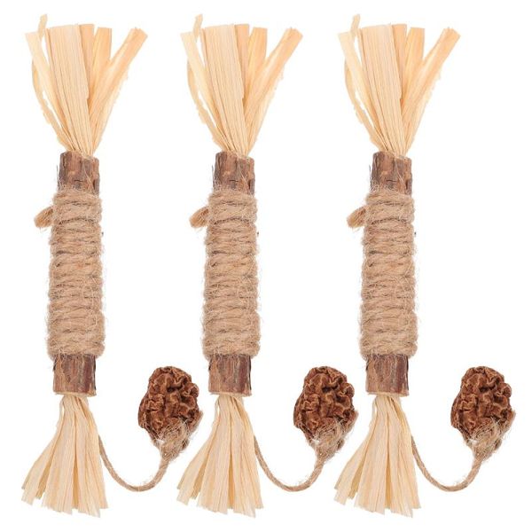 

cat toys 3pcs pet teeth cleaning silvervine sticks kitten bite chew molar