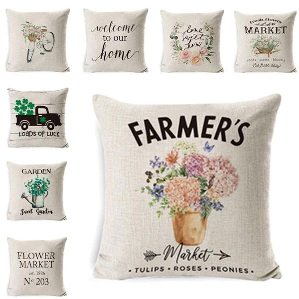 

cushion/decorative pillow fall thanksgiving day case turkey pumpkin print happy halloween party decor cushion cover autumn decoration